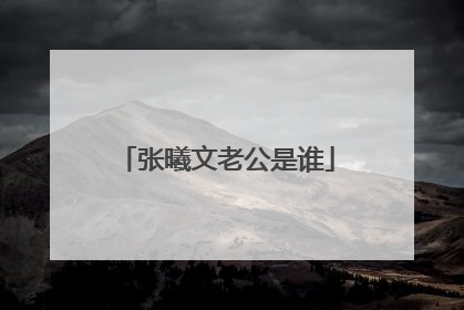 张曦文老公是谁