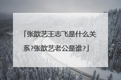 张歆艺王志飞是什么关系?张歆艺老公是谁?