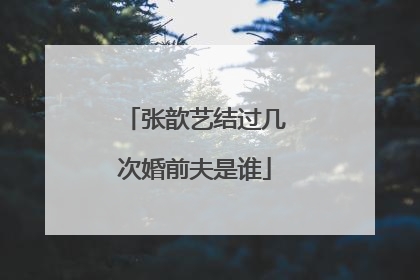 张歆艺结过几次婚前夫是谁