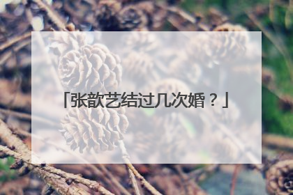 张歆艺结过几次婚？