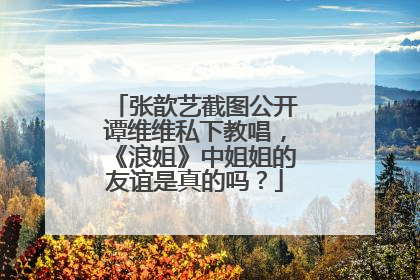 张歆艺截图公开谭维维私下教唱，《浪姐》中姐姐的友谊是真的吗？