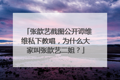 张歆艺截图公开谭维维私下教唱,为什么大家叫张歆艺二姐?
