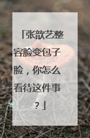 张歆艺整容脸变包子脸,你怎么看待这件事?