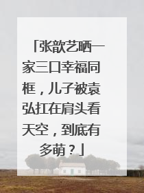 张歆艺晒一家三口幸福同框,儿子被袁弘扛在肩头看天空,到底有多萌?