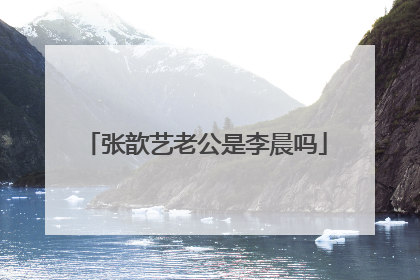 张歆艺老公是李晨吗