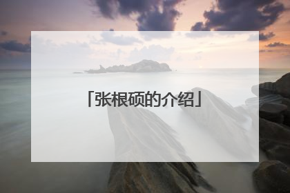 张根硕的介绍