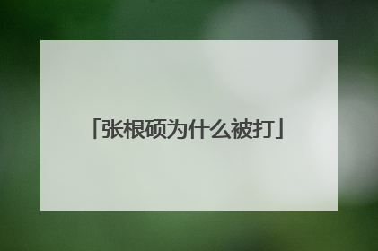 张根硕为什么被打