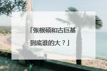 张根硕和古巨基到底谁的大？