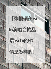 张根硕在rain演唱会捣乱后rain的心情是怎样的
