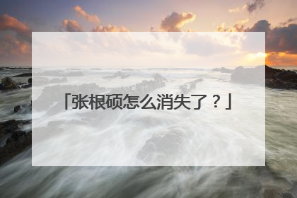 张根硕怎么消失了？