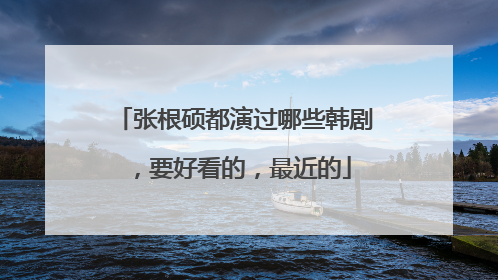 张根硕都演过哪些韩剧，要好看的，最近的