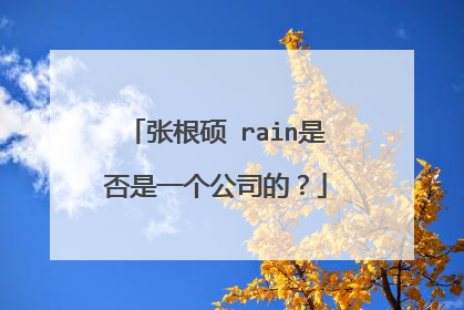 张根硕 rain是否是一个公司的？