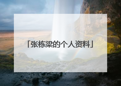 张栋梁的个人资料