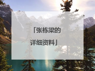 张栋梁的详细资料