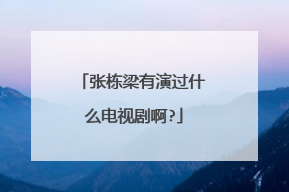 张栋梁有演过什么电视剧啊?