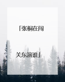 张桐在闯关东演谁