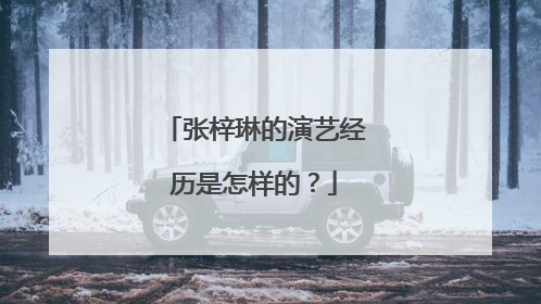 张梓琳的演艺经历是怎样的？