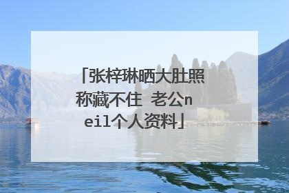 张梓琳晒大肚照称藏不住 老公neil个人资料
