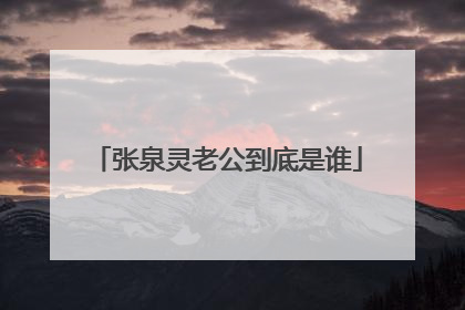 张泉灵老公到底是谁