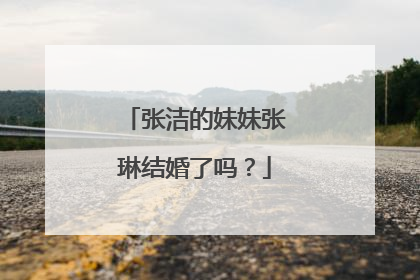 张洁的妹妹张琳结婚了吗？