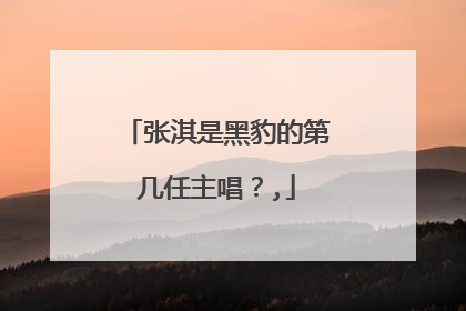 张淇是黑豹的第几任主唱?,