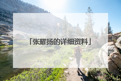 张耀扬的详细资料