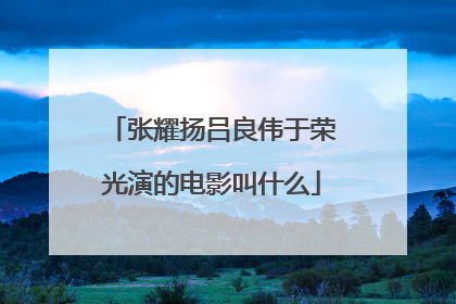 张耀扬吕良伟于荣光演的电影叫什么