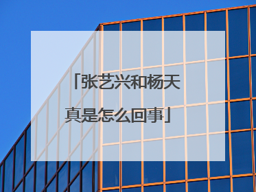 张艺兴和杨天真是怎么回事