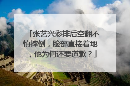 张艺兴彩排后空翻不慎摔倒,脸部直接着地,他为何还要道歉?