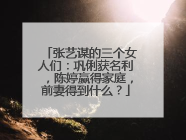 张艺谋的三个女人们:巩俐获名利,陈婷赢得家庭,前妻得到什么?