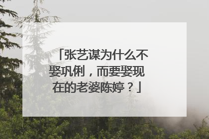 张艺谋为什么不娶巩俐,而要娶现在的老婆陈婷?