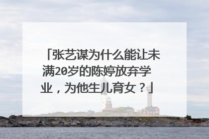 张艺谋为什么能让未满20岁的陈婷放弃学业,为他生儿育女?