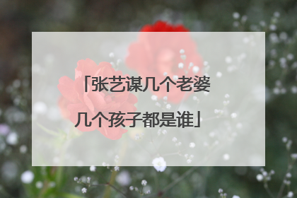 张艺谋几个老婆几个孩子都是谁