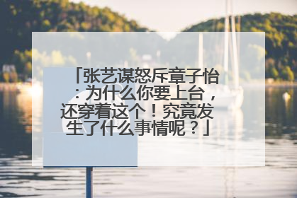 张艺谋怒斥章子怡:为什么你要上台,还穿着这个!究竟发生了什么事情呢?