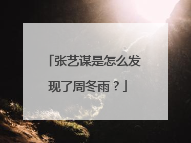 张艺谋是怎么发现了周冬雨？