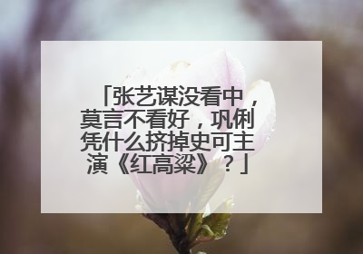 张艺谋没看中，莫言不看好，巩俐凭什么挤掉史可主演《红高粱》？