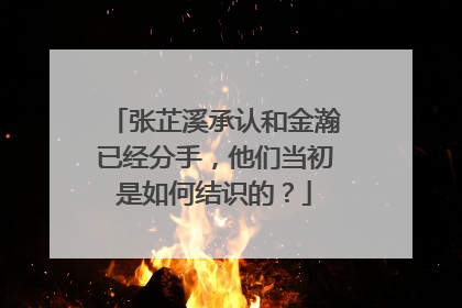 张芷溪承认和金瀚已经分手，他们当初是如何结识的？