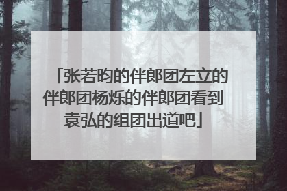 张若昀的伴郎团左立的伴郎团杨烁的伴郎团看到袁弘的组团出道吧