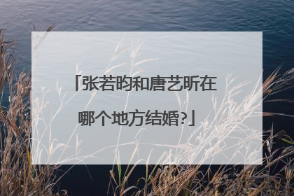 张若昀和唐艺昕在哪个地方结婚?