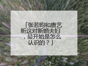 张若昀和唐艺昕这对新婚夫妇，最开始是怎么认识的？