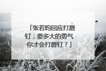 张若昀回应打唇钉，要多大的勇气你才会打唇钉？