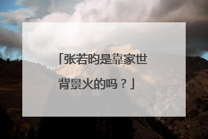 张若昀是靠家世背景火的吗?