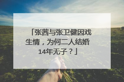 张茜与张卫健因戏生情，为何二人结婚14年无子？