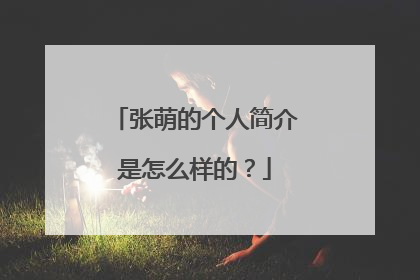 张萌的个人简介是怎么样的?