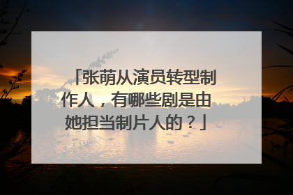 张萌从演员转型制作人，有哪些剧是由她担当制片人的？