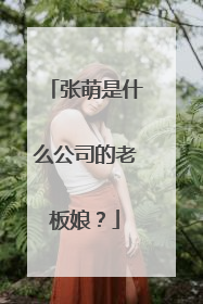 张萌是什么公司的老板娘?