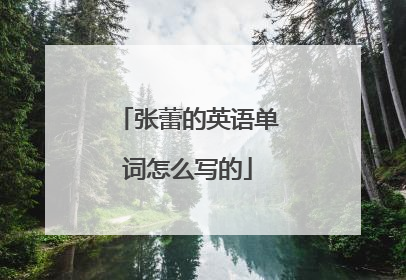 张蕾的英语单词怎么写的