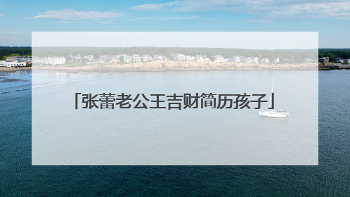 张蕾老公王吉财简历孩子