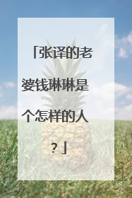 张译的老婆钱琳琳是个怎样的人？