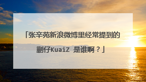 张辛苑新浪微博里经常提到的 蒯仔KuaiZ 是谁啊？